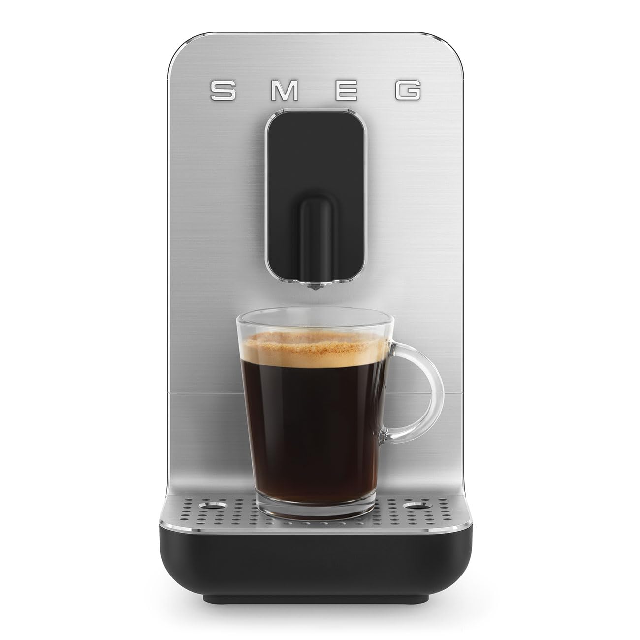 Smeg BCC11BLMEU - Cafetera automática con función de vapor, color negro