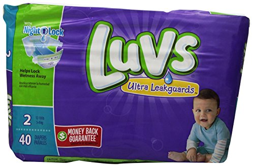 Image of Luvs with Ultra Leak Guards Diapers, Size 2, 40 Count