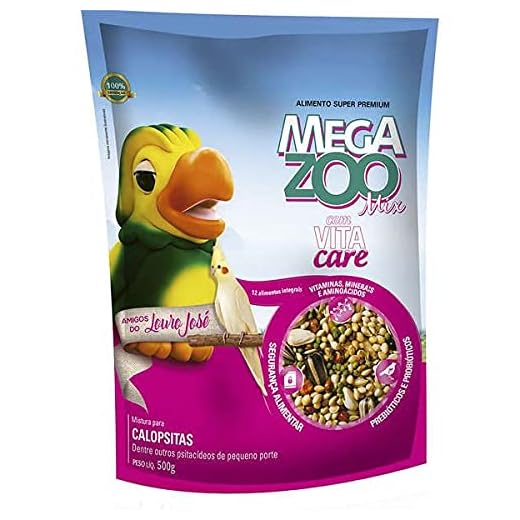 megazoo Ração Megazoo Mix Calopsitas Louro José 500G