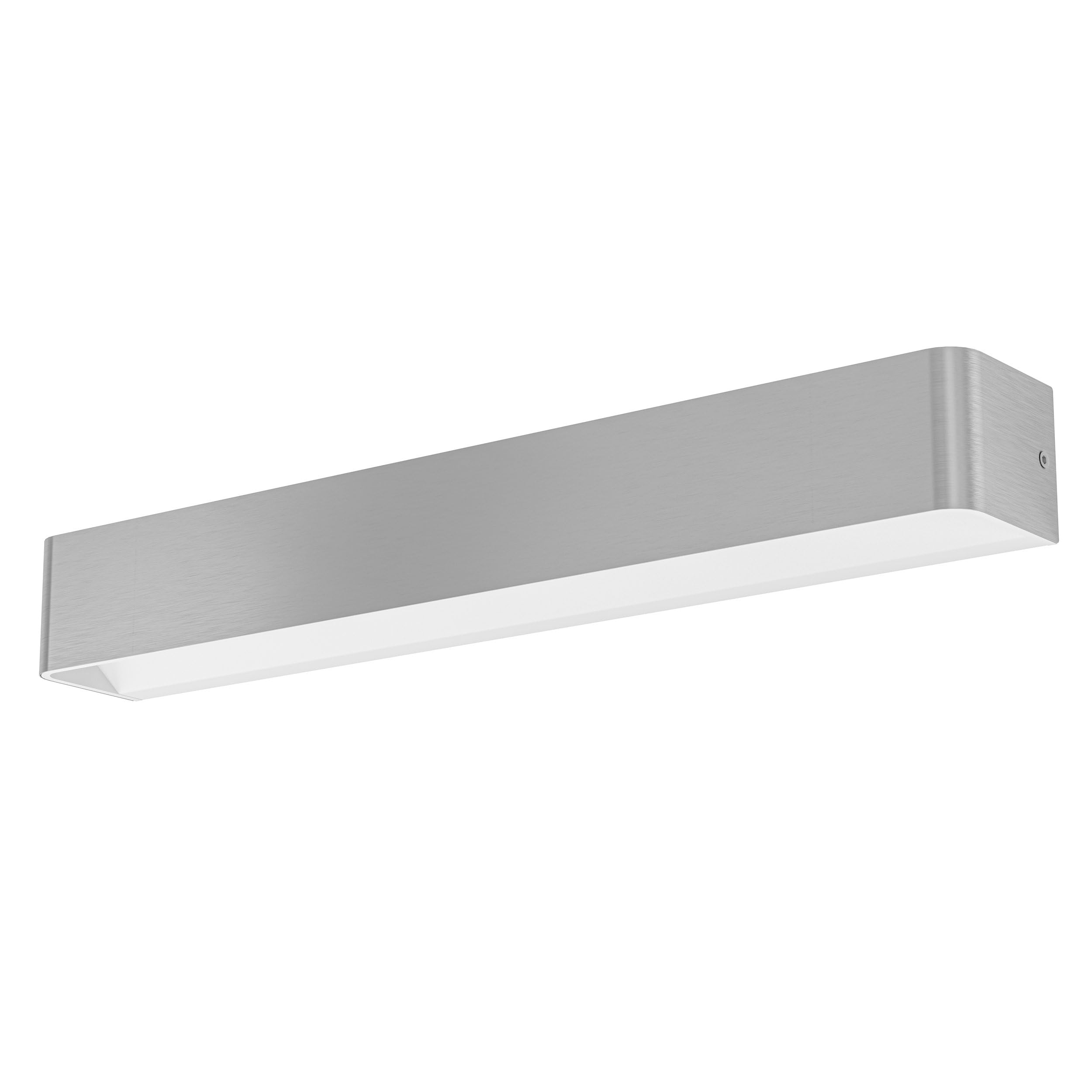 Eglo LED lámpara de pared Sania 5, luz de pared de 1 luzminimalista, iluminación de pared de metal en níquel mate, blanco, plástico en acabado satinado, L 62 cm, IP44