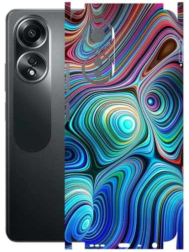 Image of AtOdds - Full Body Back Screen Guard Protector Film - Lamination Wrap Skin Sticker Compatible with Oppo A58 (4G) | Scratchproof Matte Finish (Water Paint)