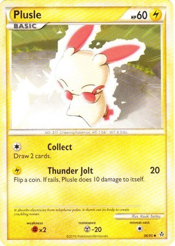 pokemon plusle card Amazon.com: Pokemon - Plusle (36/95)