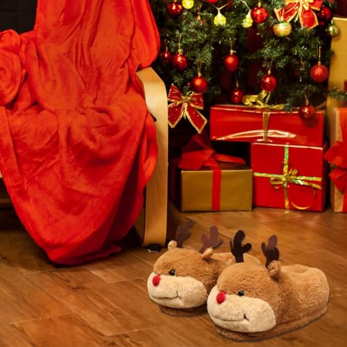 Chaussons mignons corne de cerf : le cadeau de Noël idéal