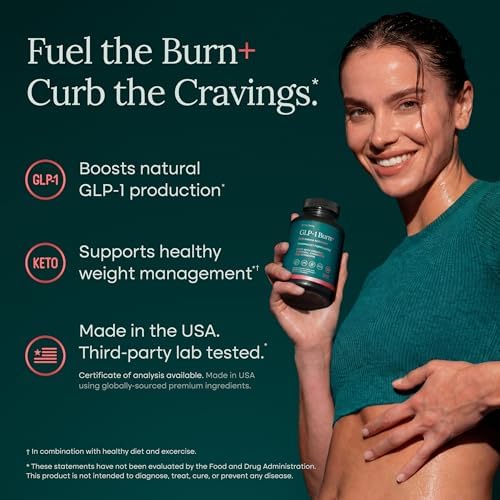 Etta Vita GLP-1 Supplement for Appetite Support and Metabolic Health for Men and Women with BHB Ketones, Apple Cider Vinegar, Berberine HCL, Turmeric and Cinnamon