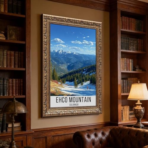 Echo Mountain tableau de ski Colorado impression sur toile premium - 3