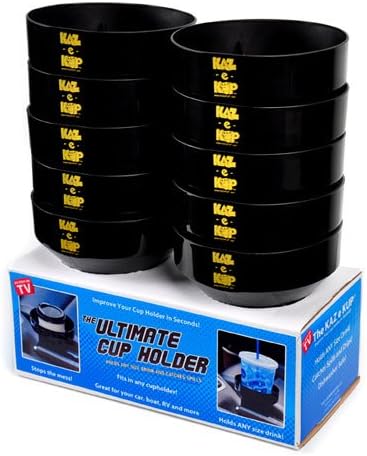 Cup Holder Adapter- (10 Pack with Display) Universal Cup Holder fits in Your Car Cup Holders, RV Cup Holders, Tractor and More! Hold More Size Drinks. Dealer Special Comes with Display Box