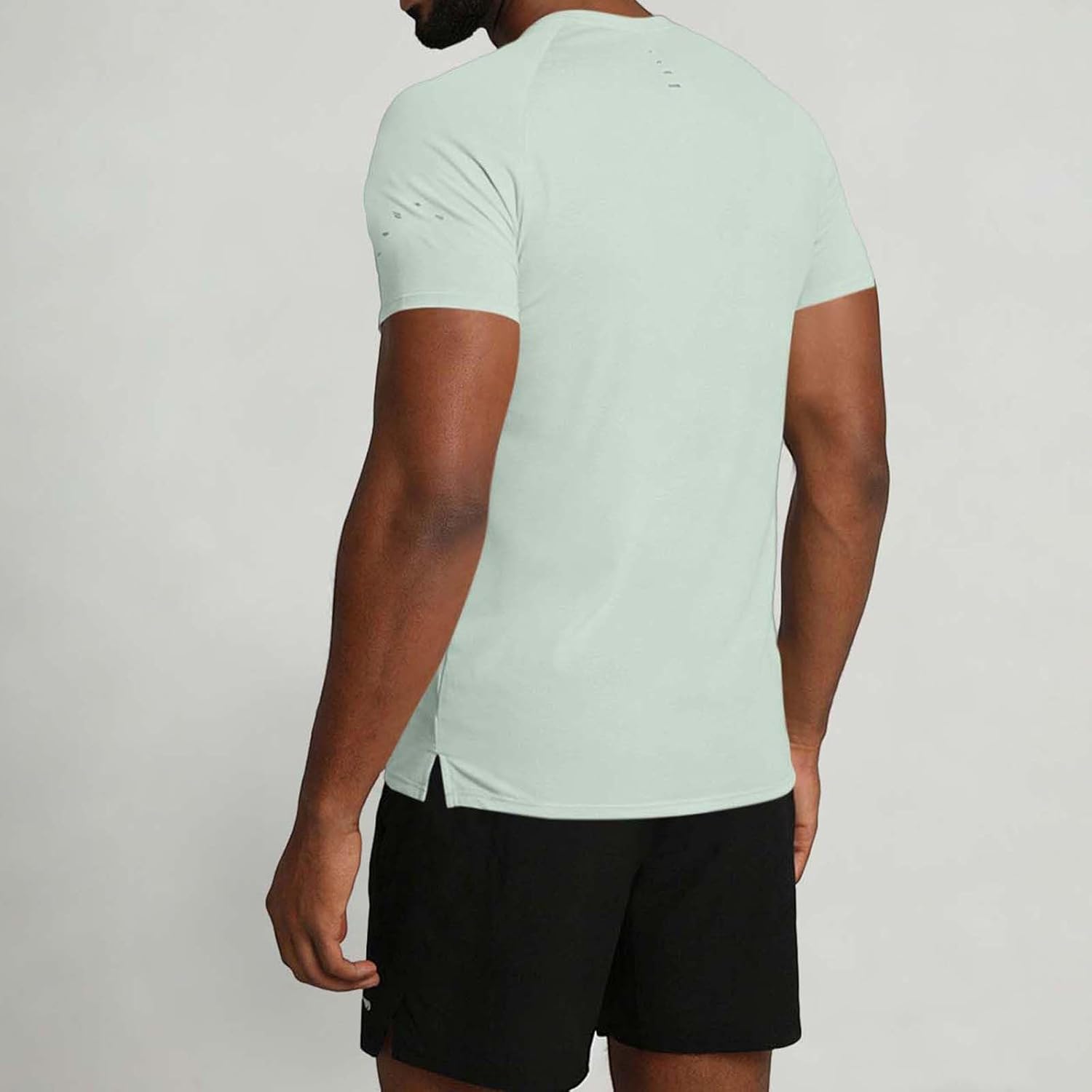 Men's Quick Dry Workout T Shirts Moisture Wicking Short Sleeve Tee Athletic Loose Fit Tops for Gym Running Casual