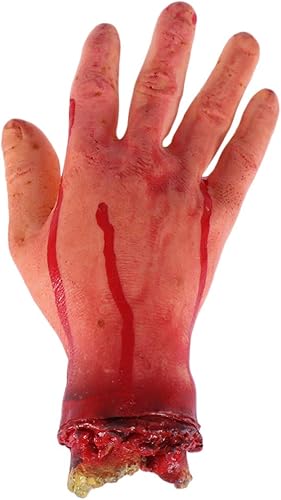 NUOBESTY Manos falsas de miedo con manos falsas para decoración de casa embrujada, accesorios de fiesta de Halloween