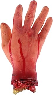 NUOBESTY Bloody Hands Scary Severed Broken Fake Arms Hands for Haunted House Decoration Halloween Party Accessories