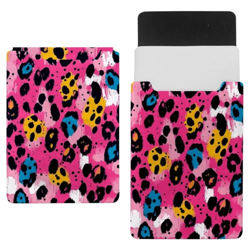 Funda para ordenador portátil de 35 x 25,9 cm leopardo rosa para portátil fino