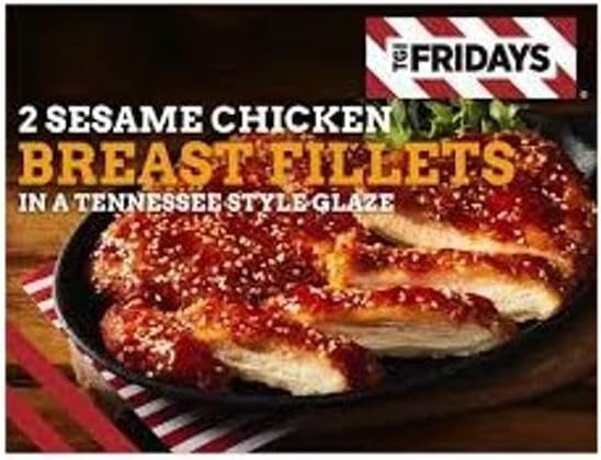 TGI Fridays 2 Sesame Chicken Breast Fillets in a Tennessee Style Glaze 410g