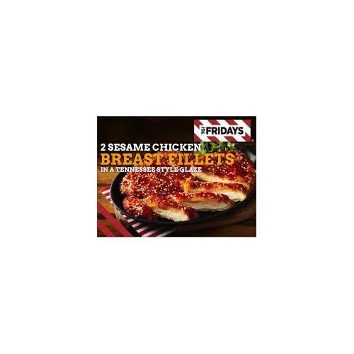 TGI Fridays 2 Sesame Chicken Breast Fillets in a Tennessee Style Glaze 410g