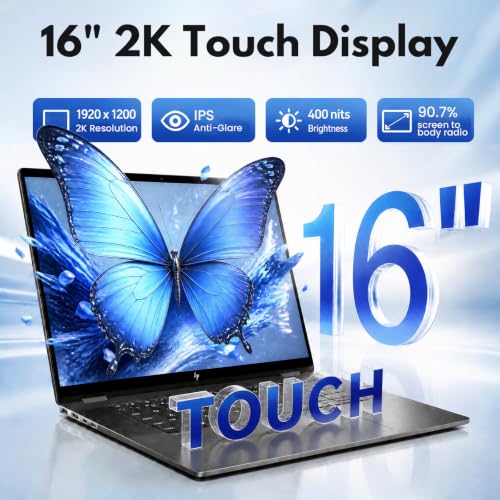 Image of HP OmniBook X Flip 16 inch 2-in-1 Touchscreen Laptop, Intel Core Ultra 7 256V