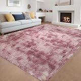Pink Purple Modern Home Decorate Area Rugs for Living Room Bedroom Bathroom Fluffy Indoor Carpet 2X3