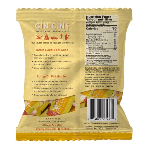 The Ginger People Gin Gins Double Strength Hard Candy, 2.1 Oz. (Pack Of 12), 25.2 Ounce #TOP2