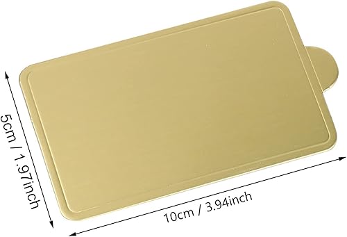 Miniatura 7 de Bases de cartón para tartas, 100 tableros de mousse para tartas de papel dorado para cupcakes y postres, bandeja para bodas, cumpleaños y pasteles