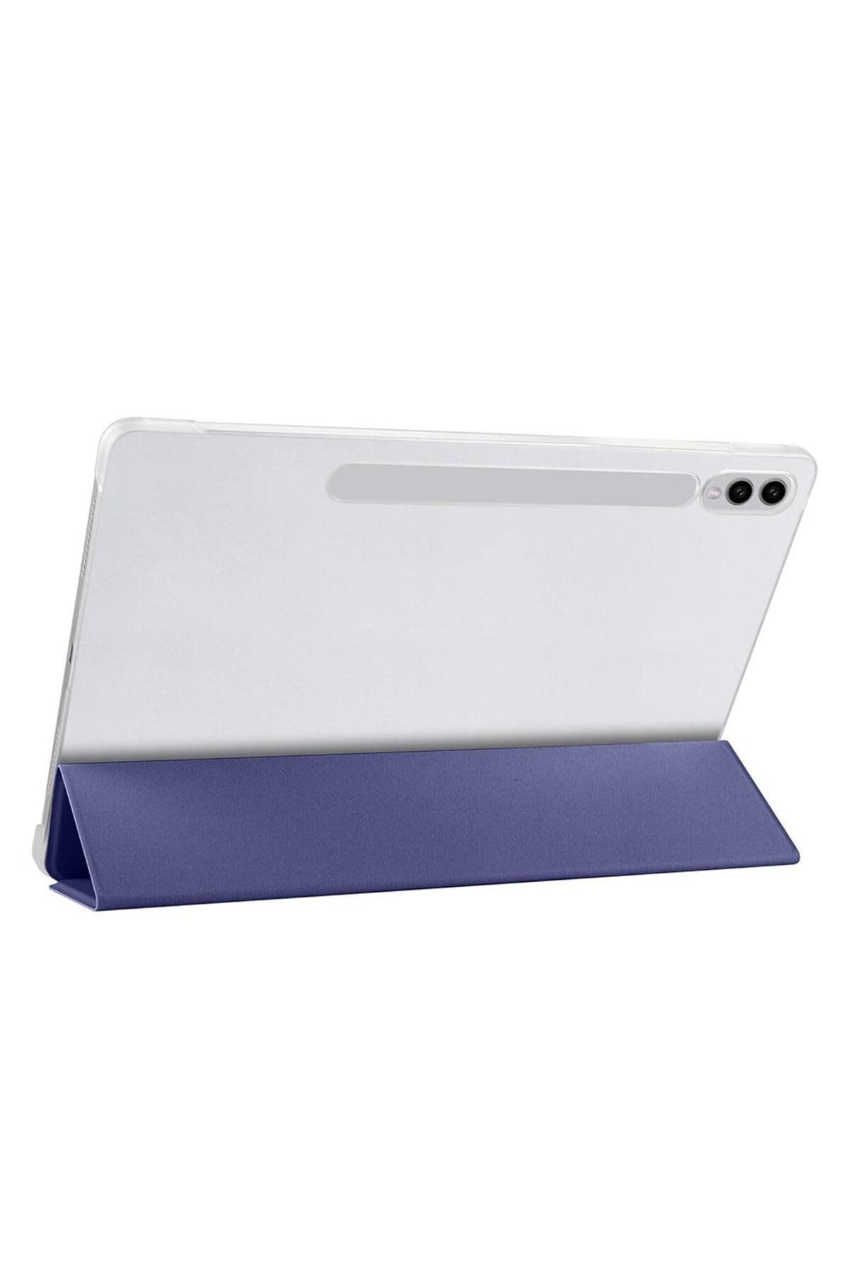 CONSTRAIN - Samsung Galaxy Tab S9 Fe Plus 12.4 ile Uyumlu Kılıf Standlı Katlanabilir Uyku Modlu Akıllı Kapak Case - Lacivert