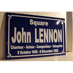 Noir & Mat Sérigraphie John-Lennon The Beatles Plaque de Rue création Collector Edition limitée Cadeau Original - Les Beatles, Paul McCartney, John Lennon, RIngo Starr, George Harrison Noir & Mat Sérigraphie John-Lennon The Beatles Plaque de Rue création Collector Edition limitée Cadeau Original – Image 3