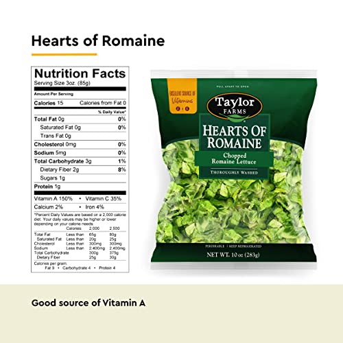 Taylor Farms Hearts Of Romaine, 10 Oz Bag #TOP3