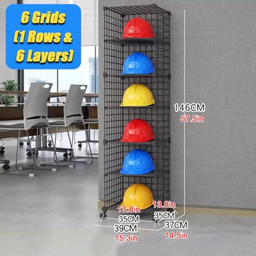 Rangement casque de chantier et pompier pour optimiser l'espace vestiaire
