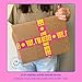 Cool Decorative Packing Tape for Small Business, Cute Designer Printed Packaging and Shipping Tape, Yay I'm Here!, Neon Pink Yellow, 1.88