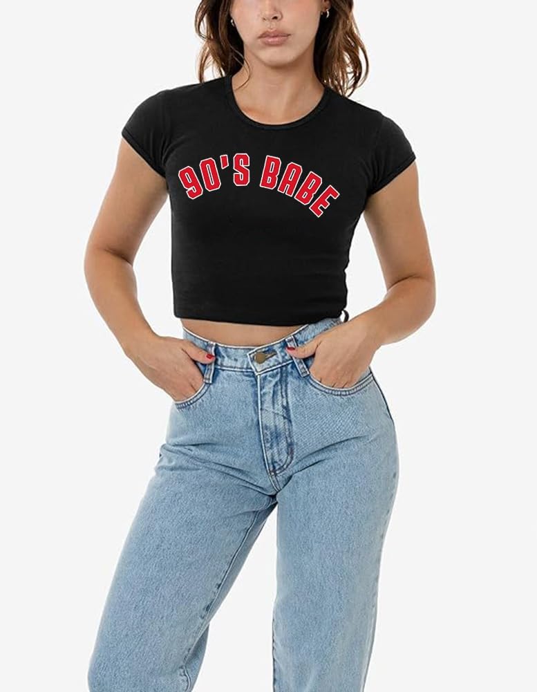 I Heart Top y2k Graphic Baby Tees Summer Crop Top for Women - Image 2
