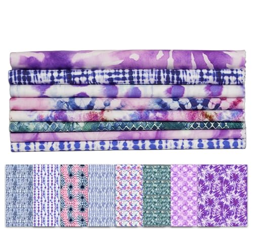 Tissu matelassé multicolore coton tie & dye coupons patchwork diy 18x22 pouces