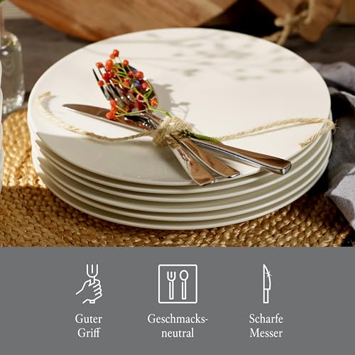 vivo by Villeroy & Boch – Voice Basic Tafelbesteck 30 teilig, 6 Personen, spülmaschinenfest, rostfrei, Besteck Set, Essbesteck, Messer Gabel Löffel Set, Cutlery Set, Vivo... – Bild 4