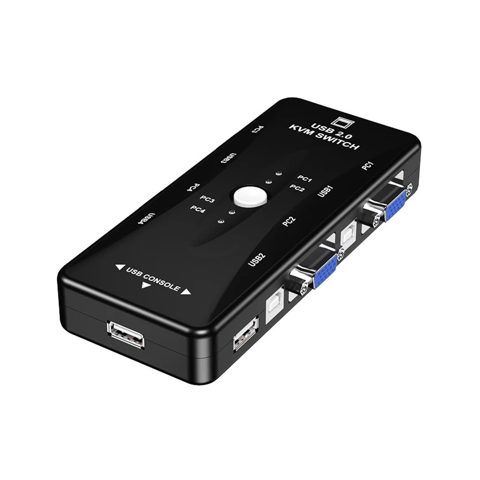 CUDTAPI USB KVM Switch Switcher 2/4Port VGA Splitter 1920 * 1440 Video For Device Keyboard Mouse Monitor Adapter(4 in 1 output)