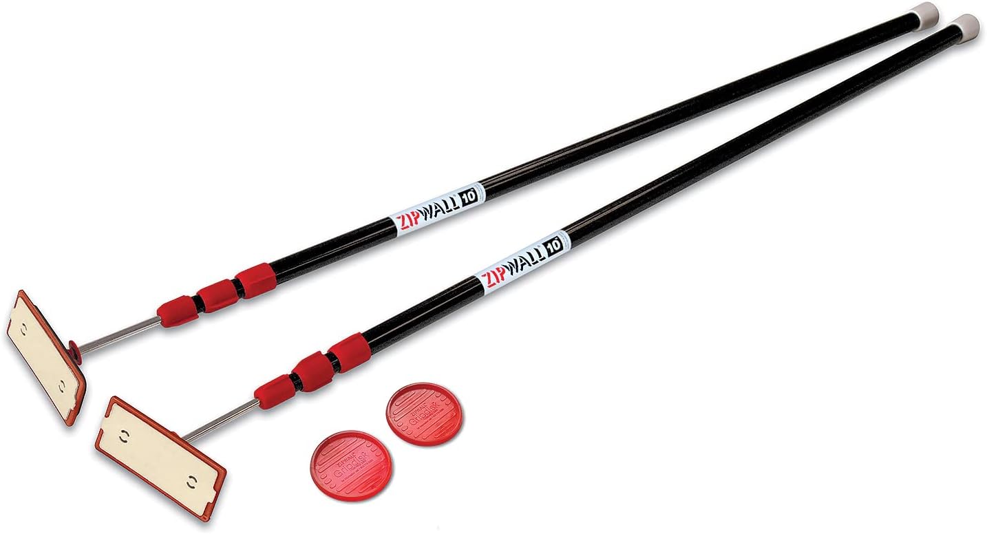 10-Foot/3-Meter Poles - 2 Pack: ZipWall ZP2 ZipPole 10-Foot/3-Meter Spring-Loaded Poles for Dust Barriers, 2-Pack