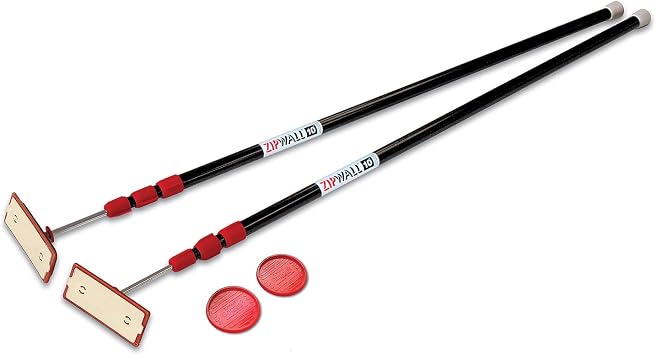 ZipWall ZP2 ZipPole Set - 10 Feet Spring Loaded Tension Rod for Dust-Proof Bars, Set of 2