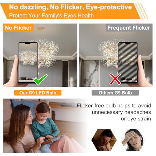 Image of BAOMING G9 LED Bulb Dimmable 4W 4000K Natural White 12 Pack | 40W Equivalent No Flicker, 450LM, Ceramic Base - Ideal for Kitchen, Office, Reading Room, Makeup Area