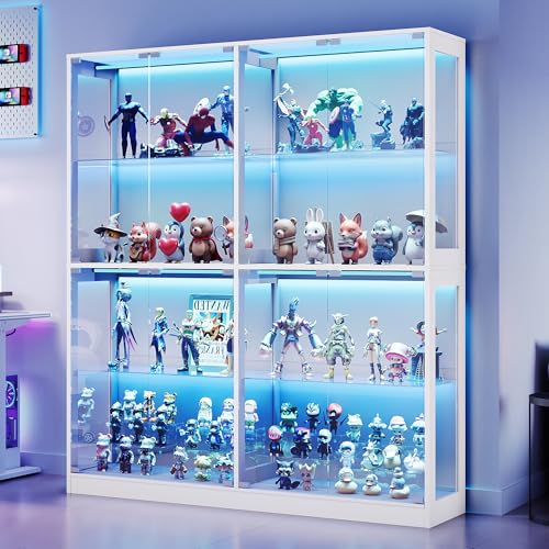 Image of AMERLIFE 60-Inch RGB Display Cabinet with Glass Shelves