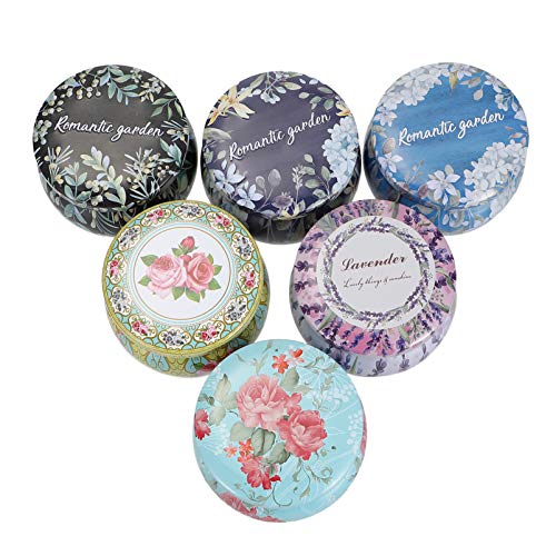 UPKOCH 6Pcs Rodada Sobremesa Dos Doces Do Casamento Caixas De Doces Folha de Flandres Recipiente Vaz