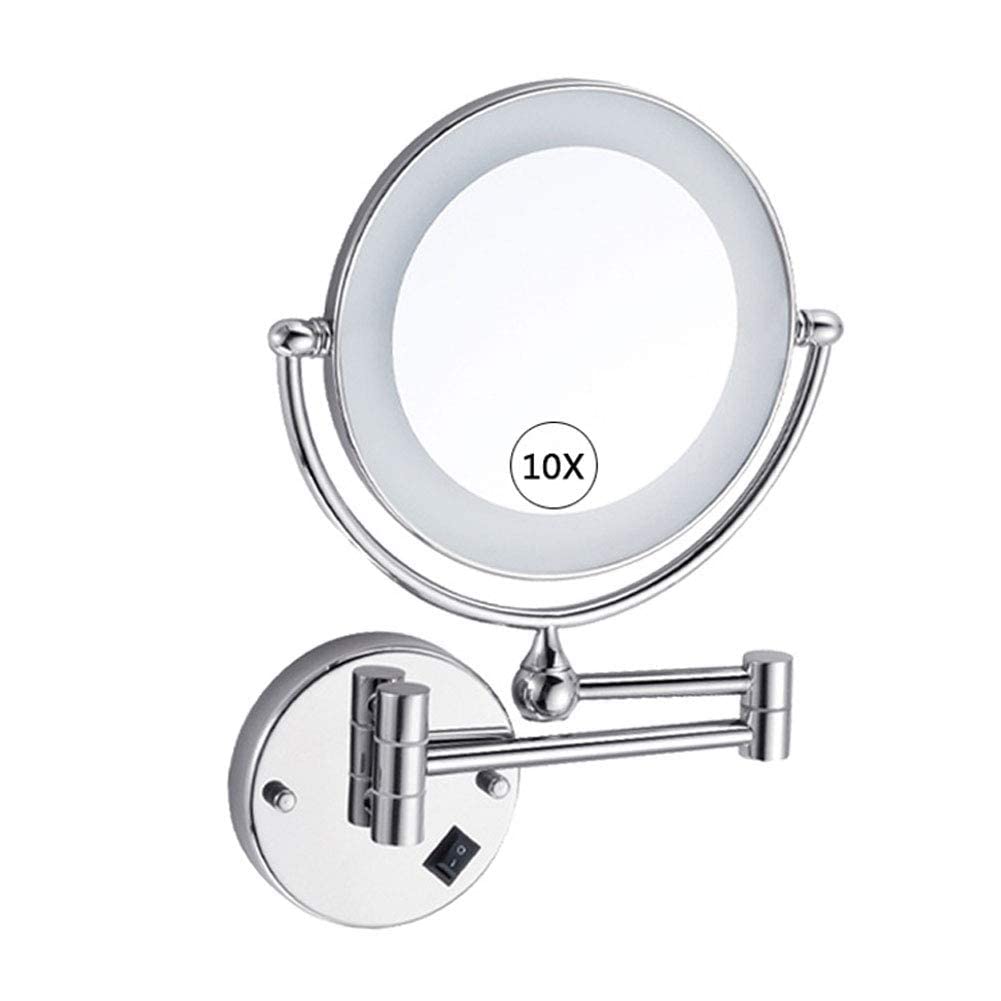 Miroir mural pivotant 360° pour maquillage de précision