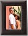 Lawrence Frames Black Leather 4 by 6 Picture Frame