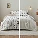 Bedsure Duvet Cover Queen Size - Reversible Cute Floral Duvet Cover Set with Zipper Closure, 3 Pieces White Bedding Set with 8 Corner Ties and 2 Pillow Shams 20