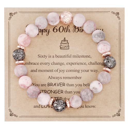 60th Birthday Jewelry Gifts for Women Ideas Cool Age 60 th Year Old Happy Bady 60 yr Old Birthday Bracelet