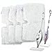 Flammi 4 Pack Replacement Washable Microfiber Mop Pads Cleaning Pads for Shark Steam Pocket Mops S3500 Series S3501 S3601 S3550 S3901 S3801 SE450 S3801CO S3601D (White)