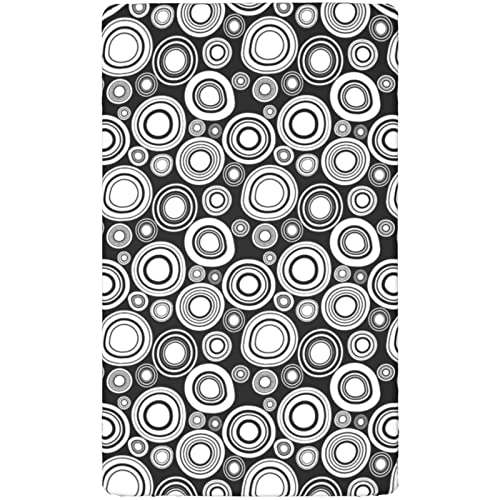 Abstract Themed Fitted Crib Sheet,Standard Crib Mattress Fitted Sheet Soft And Breathable Bed Sheets - Crib Mattress Sheet Or Toddler Bed Sheet,28“ X52“,White Black #TOP6