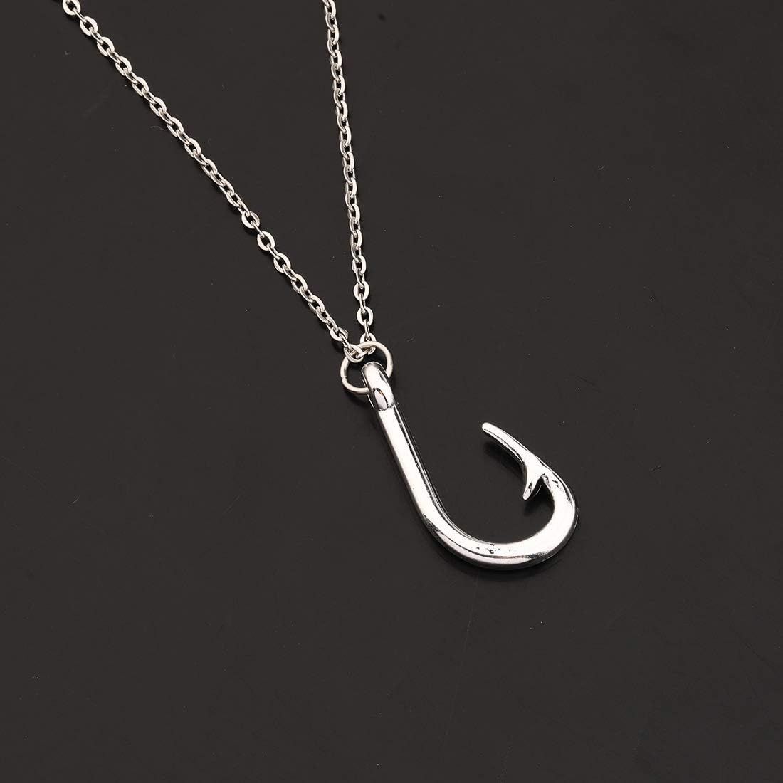 CENWA Fish Hook Necklace Pendant Jewelry - Fishing Gift for Couple - Image 4