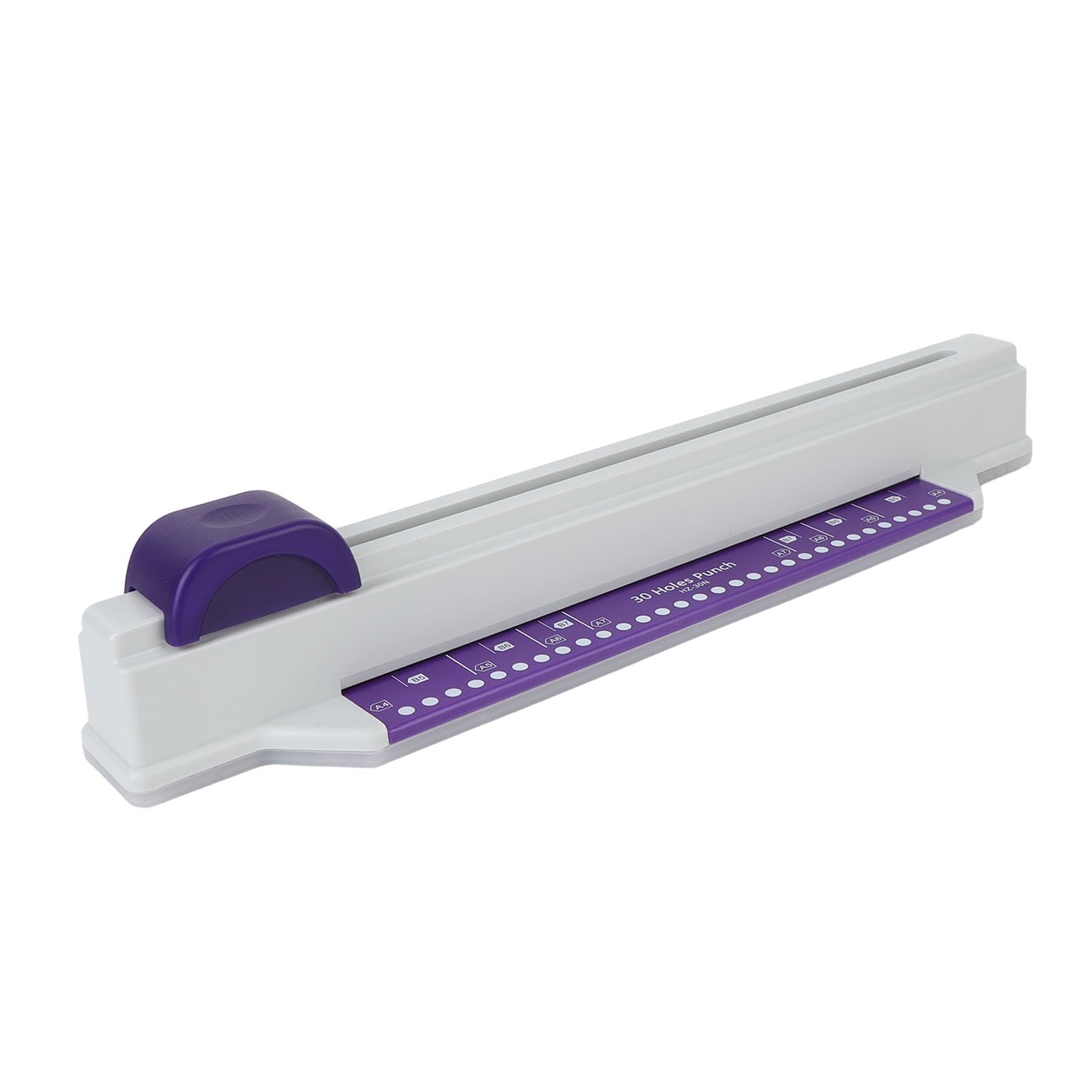 Perforatore a 30 fori formato A4, rilegatrice a spinta manuale con 4 anelli per fogli mobili, perforatore da scrivania per carta con capacità di 6 fogli, adatto per uso ufficio e