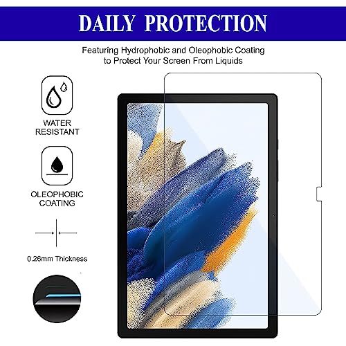 Image of [Anti-Scratch & [Smudge Proof] [Bubble Free] Premium Tempered Glass Full Screen Protector Guard For Samsung Galaxy Tab A8 10.5 Inch [Sm-X200 /X205 /X207] 2022 Smartphone
