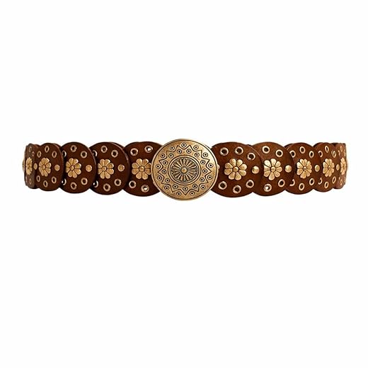 Cinto Boho Chic Country Feminino Rodeio Fivela Em Metal Moda Sertaneja