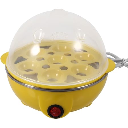 Amazon Acogedor 卵蒸し器 多機能 ミニ電気卵炊飯器 二重層のデザイン 2v 便利で可愛い 家庭用グッズ 簡単で迅速な卵蒸し 全二色選びる イエロー Acogedor スチームクッカー