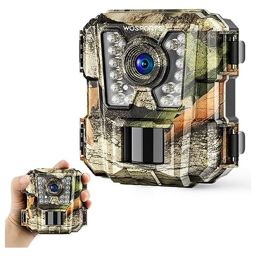WOSPORTS Mini Trail Camera,30MP 1080P HD Game Camera Motion Activated with IR Night Vision Waterproof Video Deer Cam for Outdoor Wildlife Monitoring