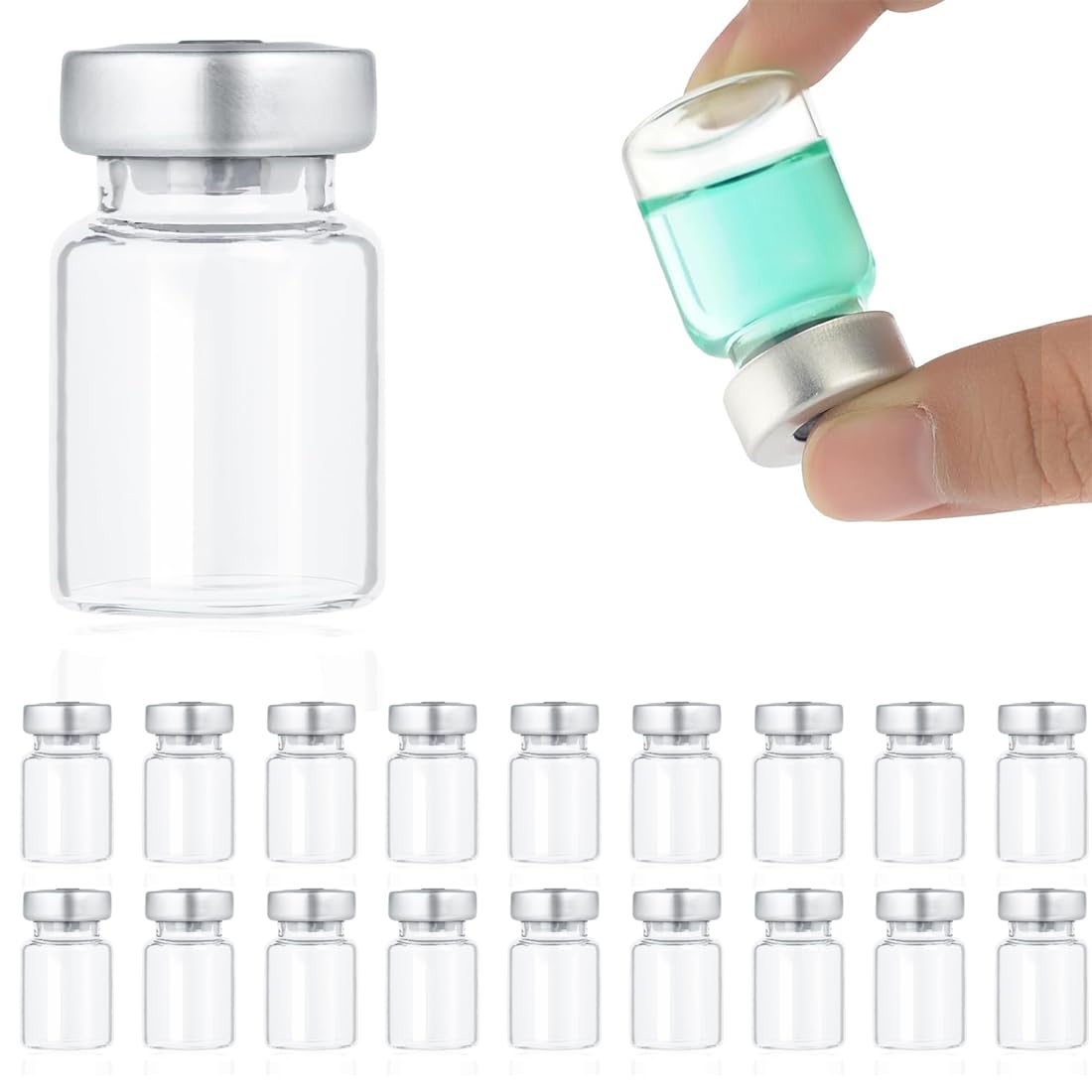 Ampolla Vuota, 20 Pezzi 5ml 22x35mm, Flacone Sigillabile, Provette Vetro Vuote, Flacone Per Campioni, Ampolla Sigillabile, Für Campioni Sterili Lagerung