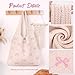 KPX Crochet Tote Bag, Beach Mesh Knitted Bag Large Aesthetic Shoulder Hobo Handbags for Women Summer (Bow Style, Pink)