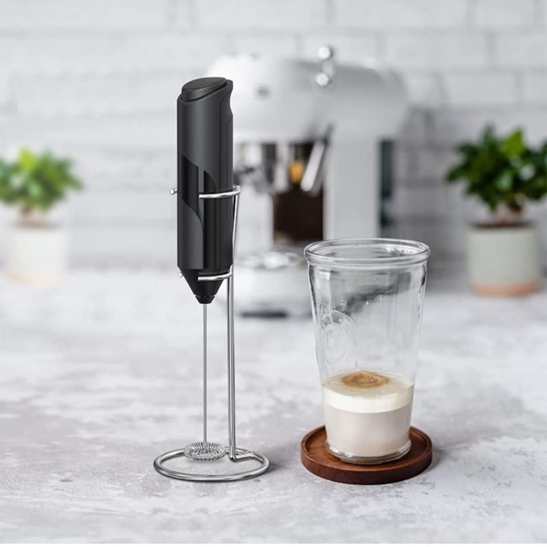 AWH Milk Frother Handheld, Battery Powered Drink Mixer for Matcha Coffee, Electric Portable Whisk Drink Mixer Mini Foam Maker for Hot Chocolate Frappe Latte (without stand)