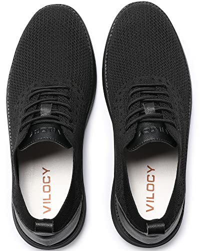 Image of VILOCY Men's Casual Dress Sneakers Lace-Up Oxfords Business Mesh Breathable Walking Shoes Tennis Comfortable